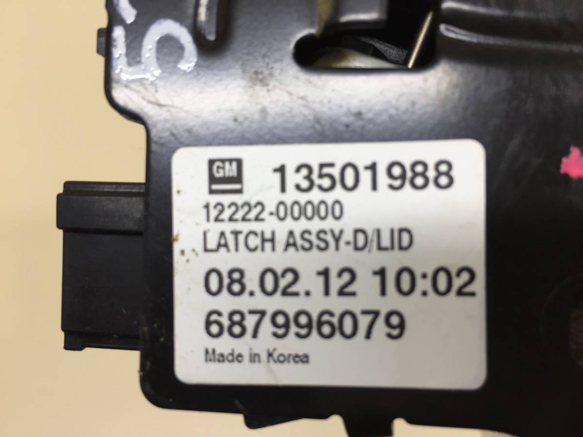 Замок багажника Chevrolet Aveo T300 2011>