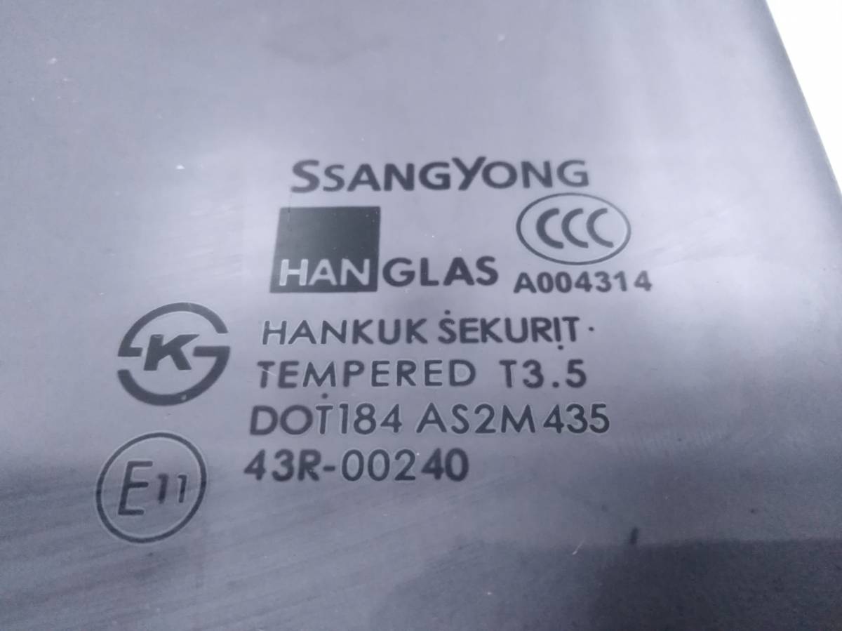 Стекло двери задней левой SsangYong Actyon Sport 2006-2012