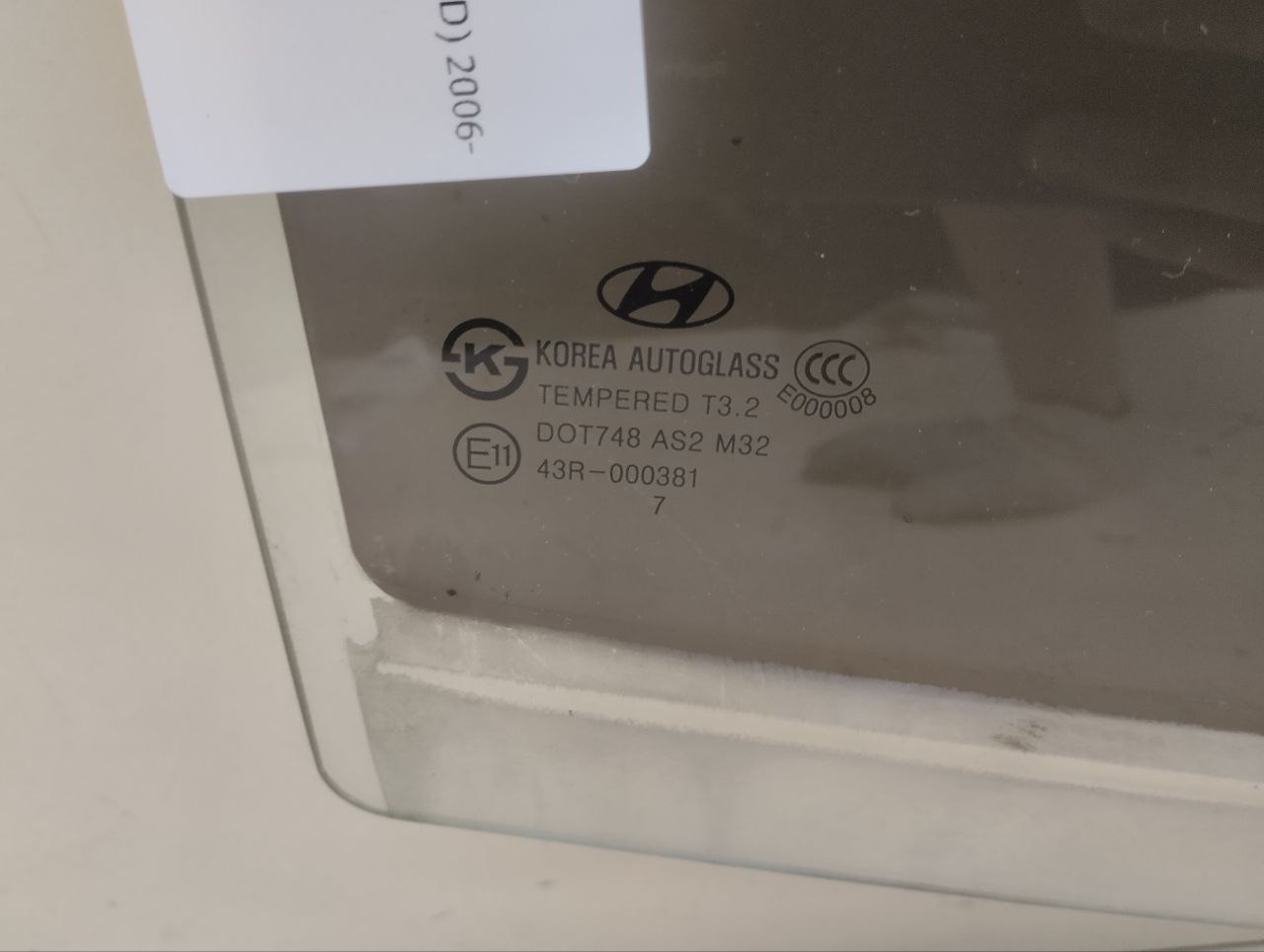 Стекло двери задней правой Hyundai Elantra (HD) 2006-2010 Стекло двери задней правой Hyundai Elantra (HD) 2006-2010