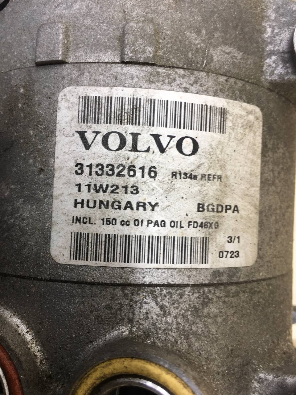 Компрессор системы кондиционирования Volvo V60 2010-2013
