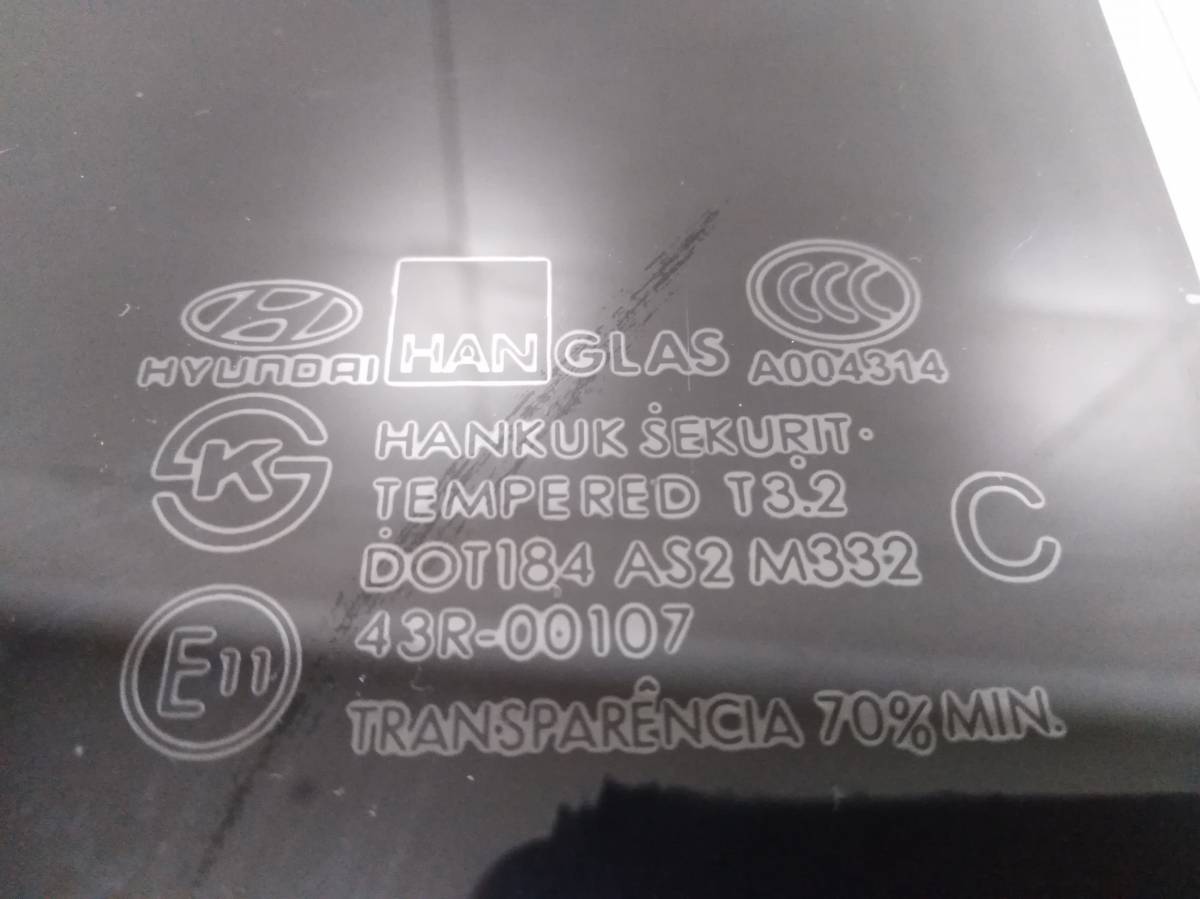 Стекло двери задней левой Hyundai Getz 2002-2010