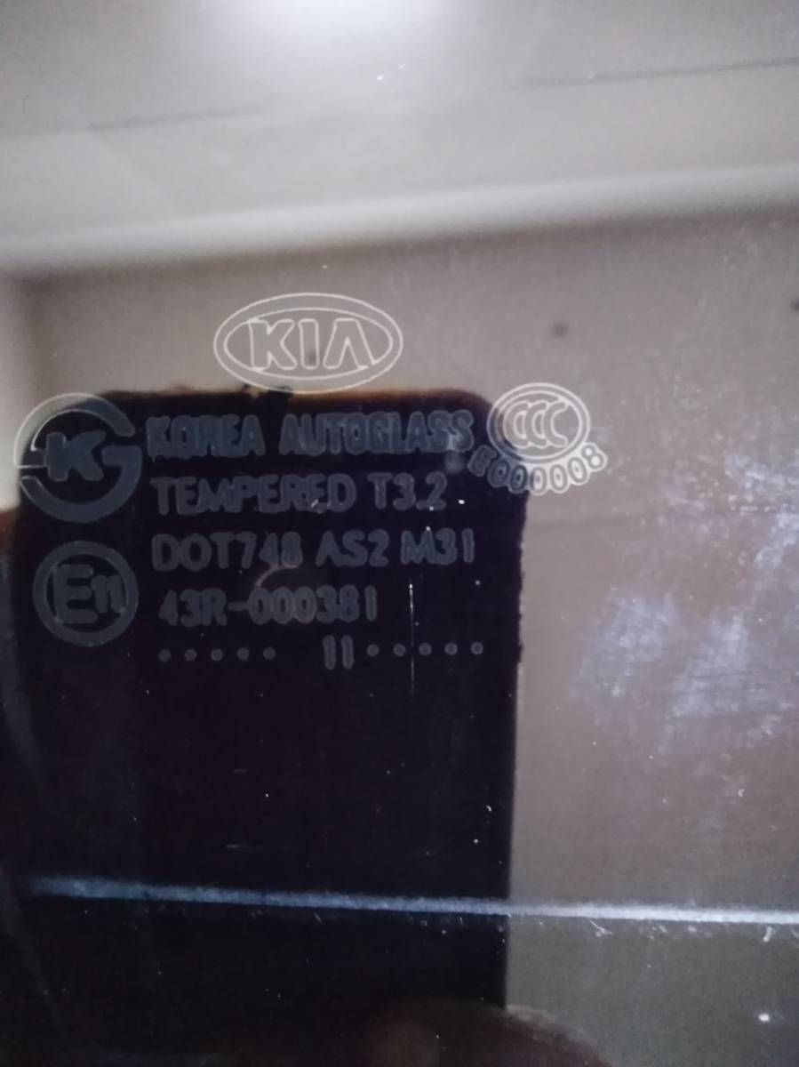 Стекло двери задней правой Kia Picanto (TA) 2011-2017